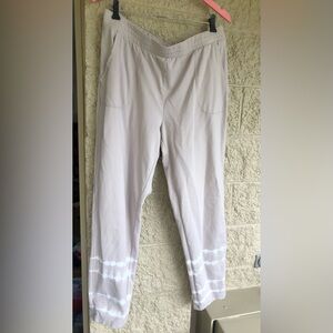 Isaac Mizrahi knit jogger pants with tie dye Large